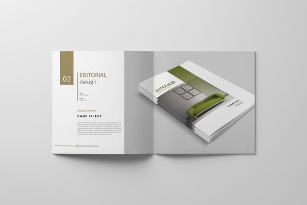 广告设计/网站设计/工业设计公司适用的产品目录画册设计模板 Graphic Design Portfolio Template插图(5)