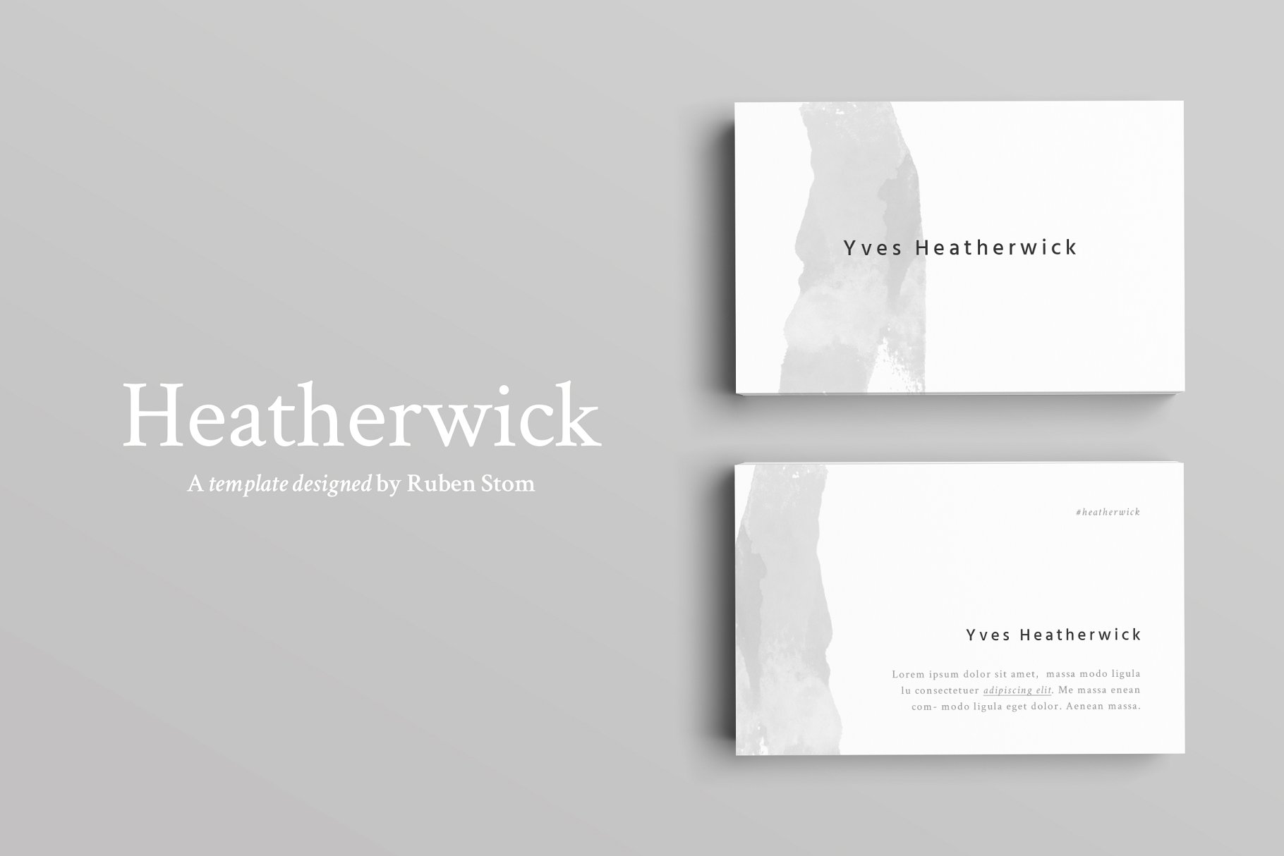 极简主义设计风格企业名片设计模板 Heatherwick Business Card Template插图
