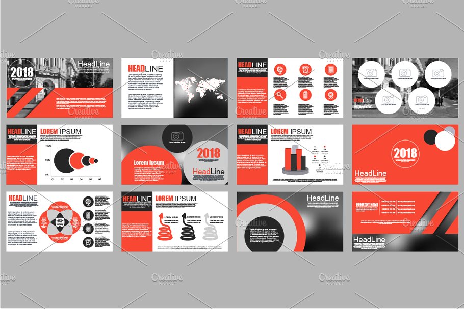 适合报表、市场营销、广告、年报…PPT幻灯片模板 Powerpoint Slide Templates插图(2)