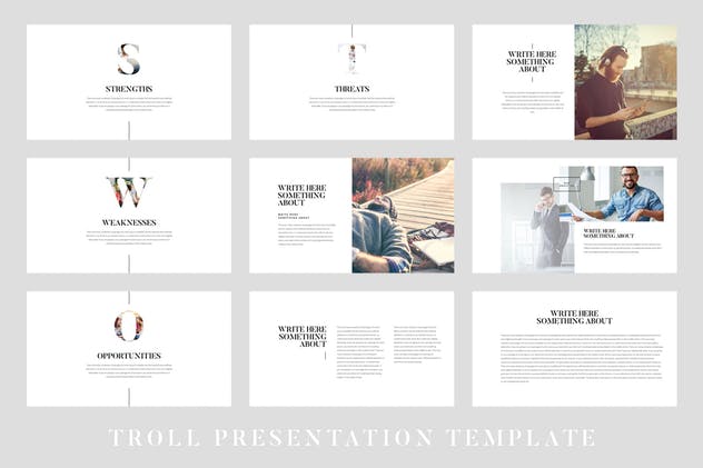 SWTO行业分析PPT幻灯片模板 Troll – Powerpoint Template插图(2)