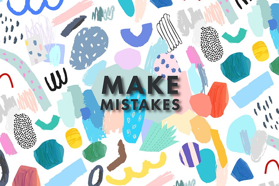 涂鸦错误笔画水彩图案素材 MAKE MistAKEs插图