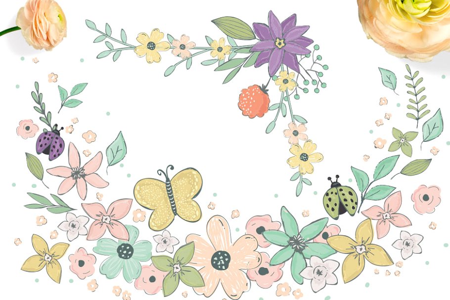 春天插画图案纹理 Spring Illustration and Patterns插图(11)