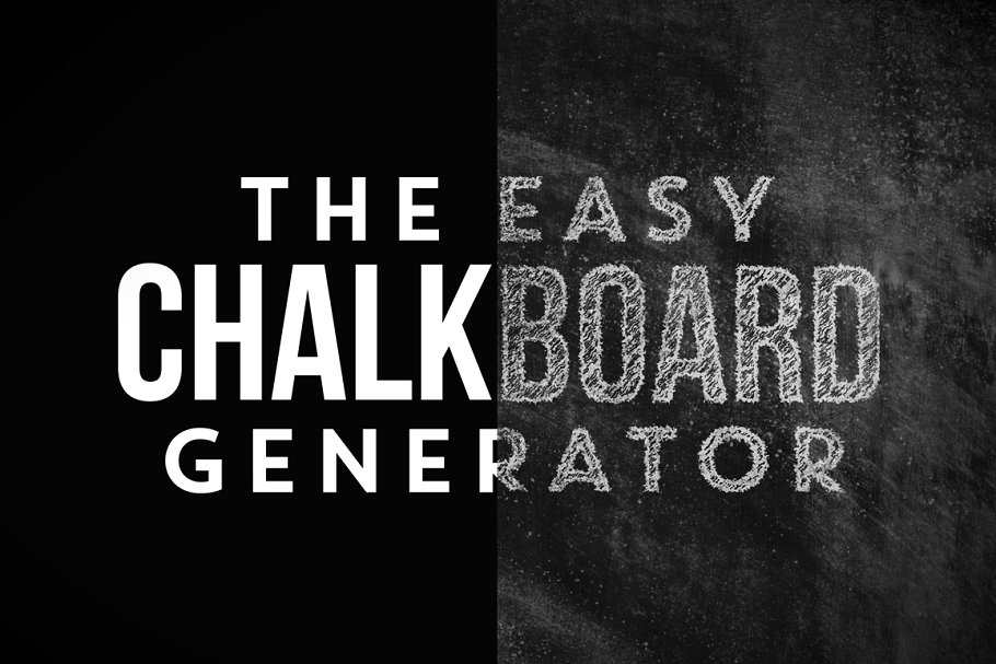 粉笔画粉笔字体样式&PS笔刷 Chalkboard Generator插图(1)