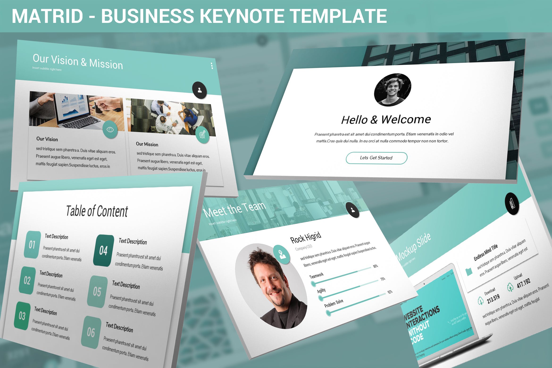 通用性企业介绍/业务推广Keynote幻灯片模板 Matrid – Business Keynote Template插图