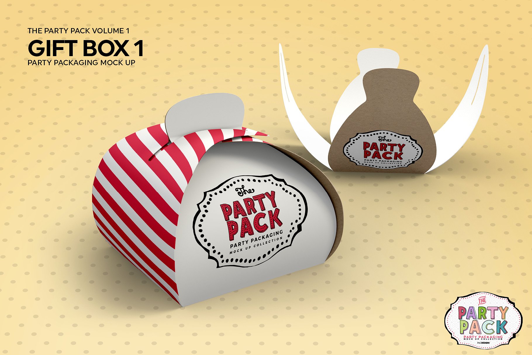 精致的礼品盒包装展示样机 Gift Box 1 Packaging Mockup [psd]插图(2)