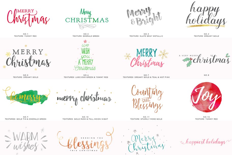 圣诞节贺卡设计模板合集 Design your own Christmas Cards插图(3)
