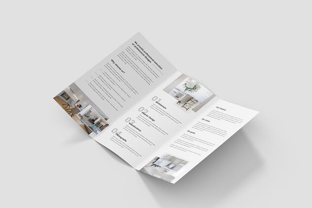 建筑策划工作室三折页宣传单设计模板 Brochure – Architectural Studio Tri-Fold插图(3)
