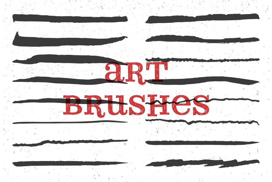 艺术笔画和纹理AI笔刷、纹理素材 Illustrator Brushes and Patterns Set插图(3)