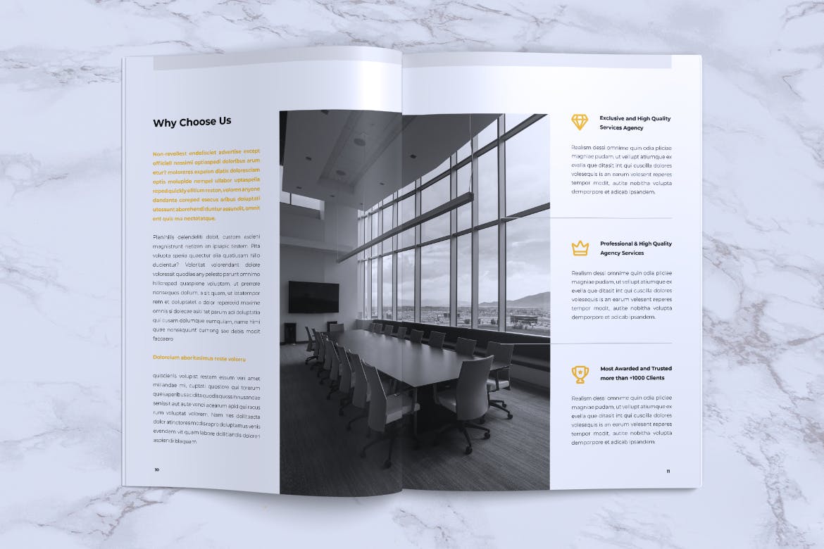 高逼格企业画册/产品服务目录INDD设计模板 INFORM Company Profile Brochure插图(5)