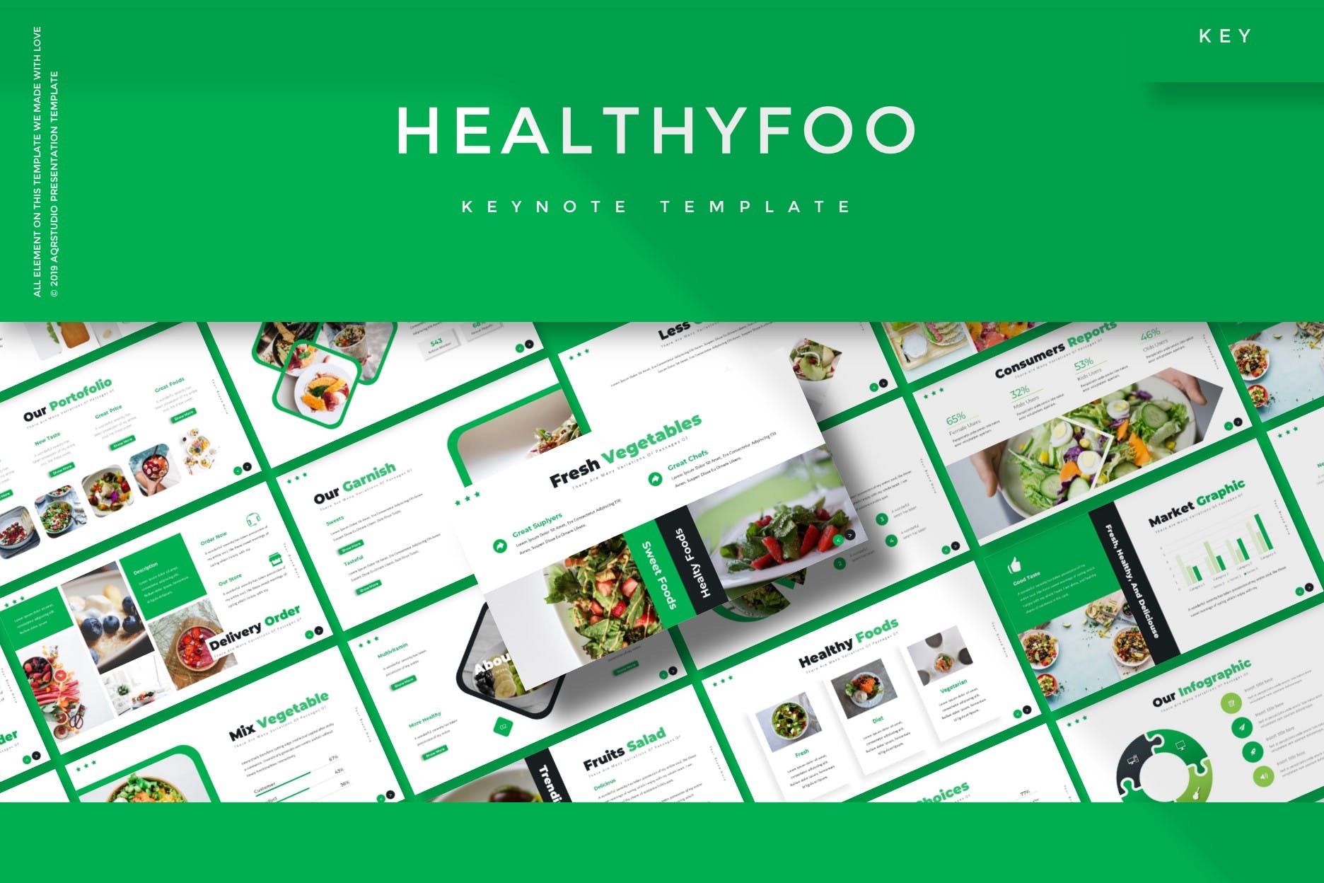 健康饮食文化Keynote演示文稿模板 Healthyfoo – Keynote Template插图