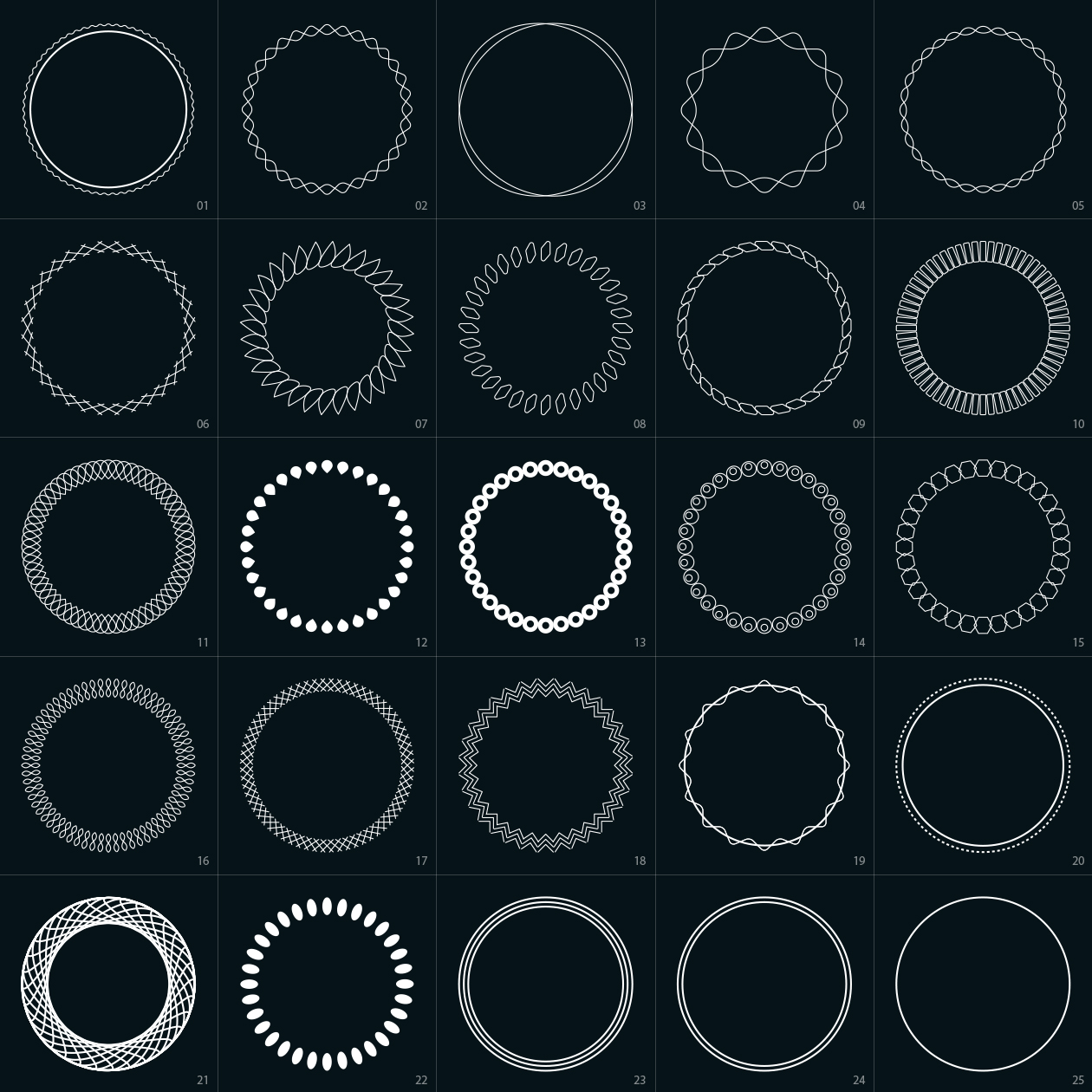 圆形圆环装饰元素矢量图形素材 Circle Design Elements Part II插图