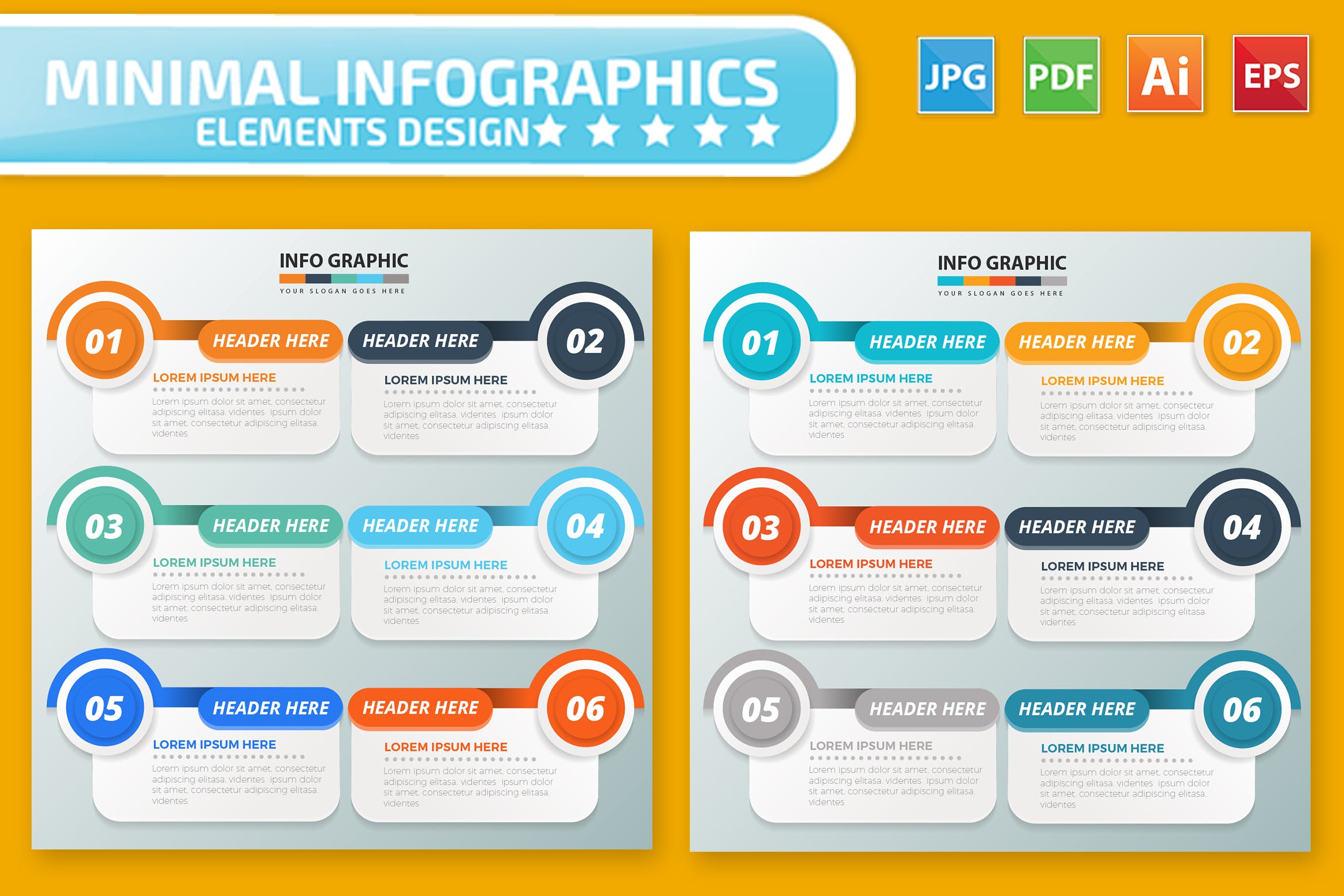 PPT幻灯片步骤要点归纳信息图表设计素材 Infographic Elements插图