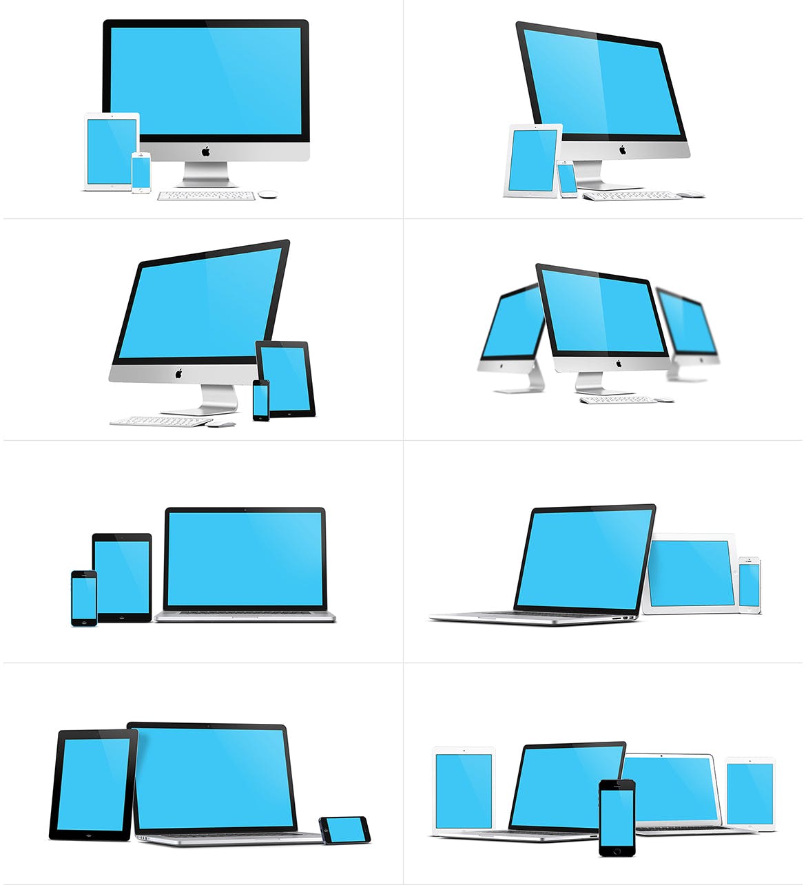 57种不同的苹果手机电脑设备VI样机展示模型mockups插图(3)