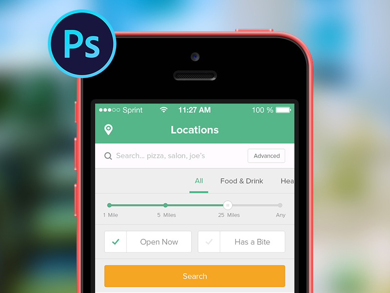 查找附近餐厅主题APP模版 Restaurant App For iOS插图