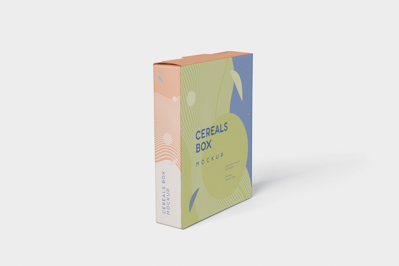 麦片盒包装外观设计样机模板 Cereals Box Mockup插图(2)