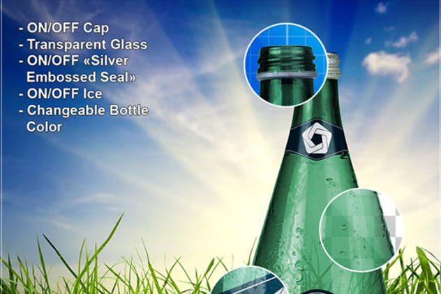 饮料玻璃瓶外观包装样机模板v1 Drink Bottle V.1插图(11)