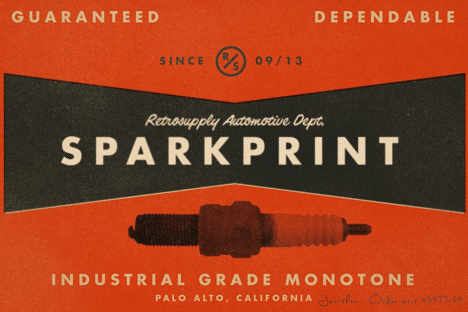 复刻1970年代半色调印刷效果PS动作 SparkPrint – Monotone Action插图