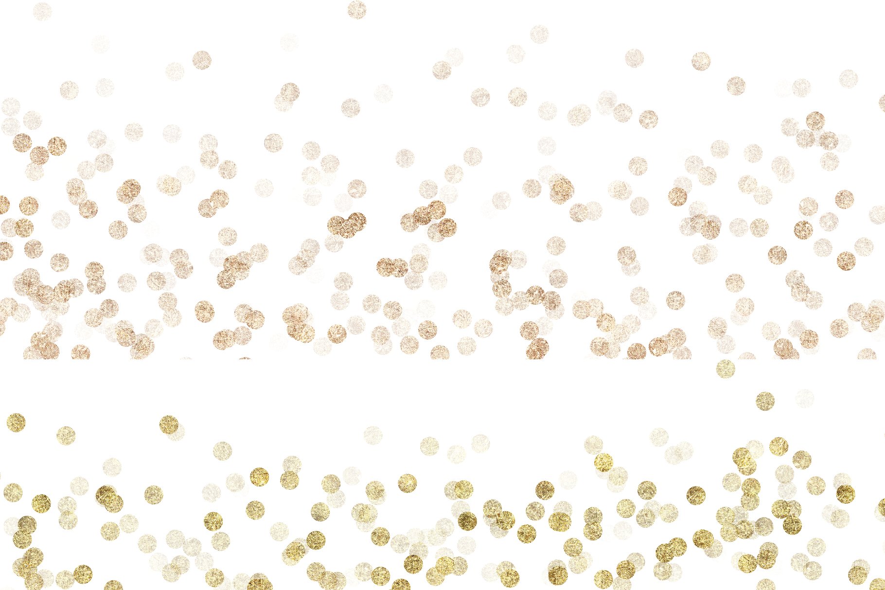 金光闪闪的五彩纸屑边框剪贴画 Gold glitter confetti  set插图(1)