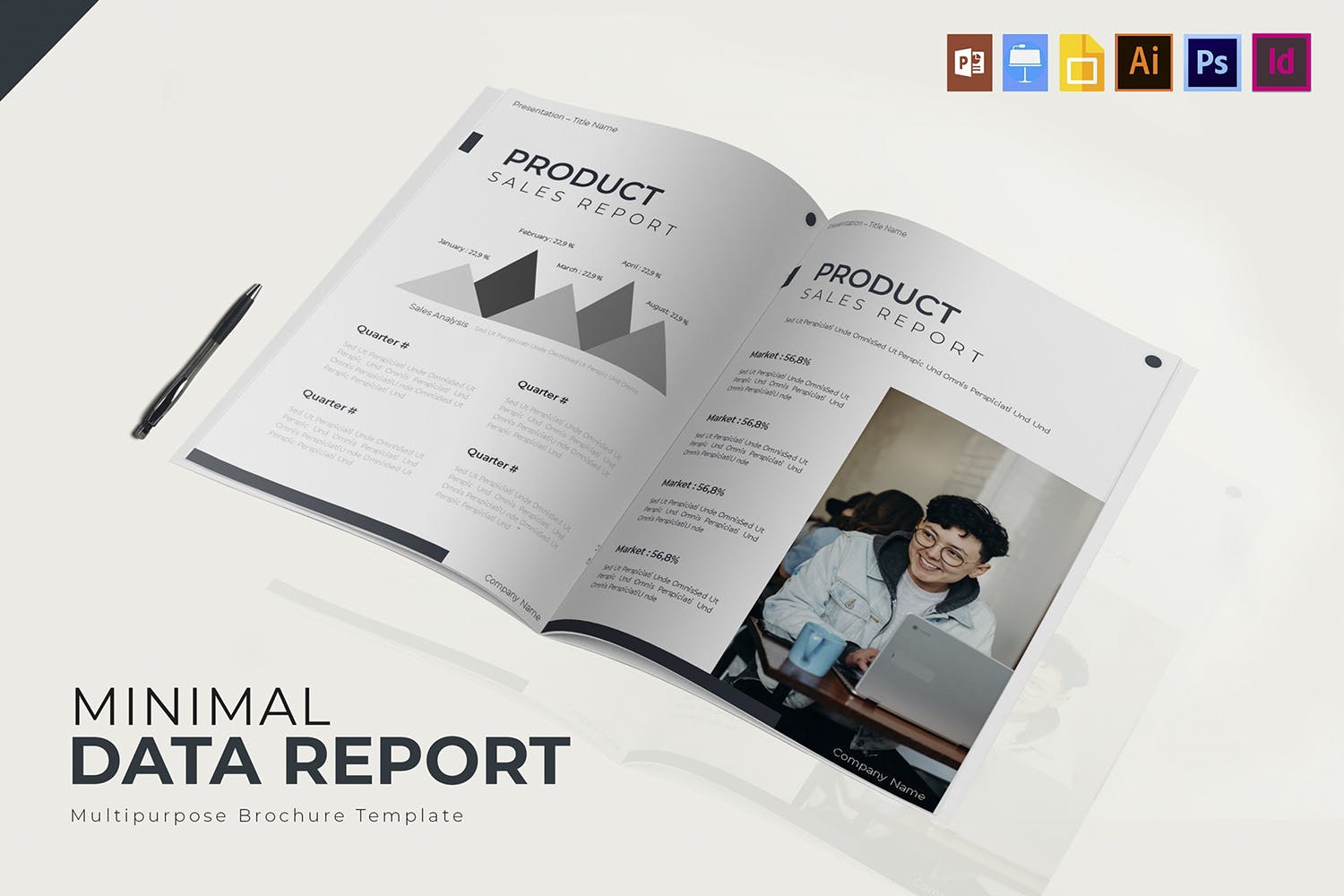 极简设计风格数据分析报告设计模板 Minimal Data | Report插图(2)