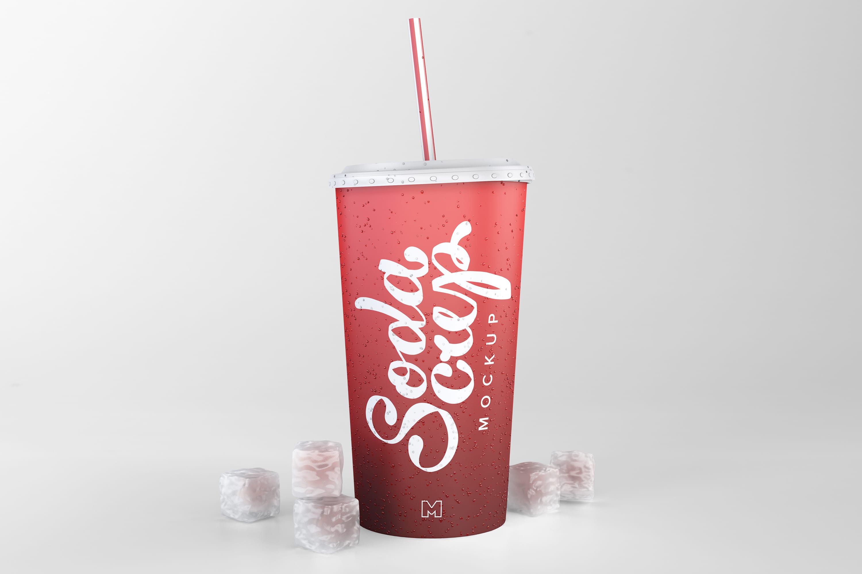 苏打汽水碳酸饮料纸杯定做设计样机02 Soda Cup Mockup 02插图(2)