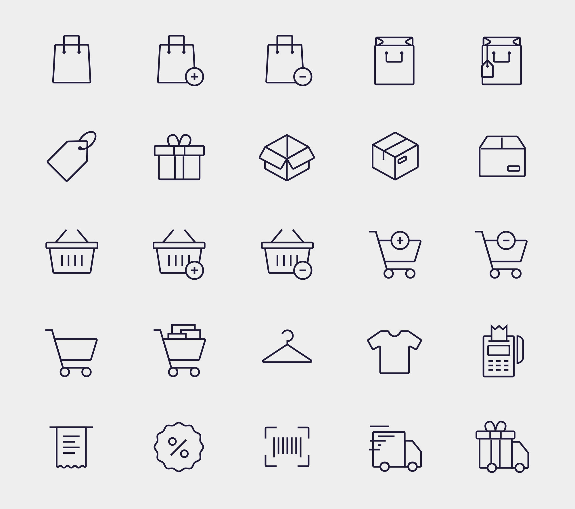 购物主题矢量图标设计素材 Vector Shopping Icons插图(2)