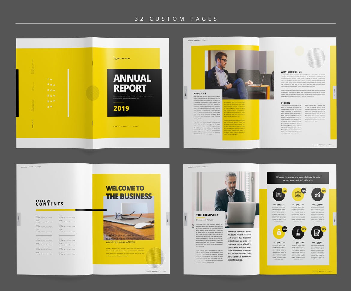 企业年度报告/市场年终报告设计模板 Annual Report插图(1)