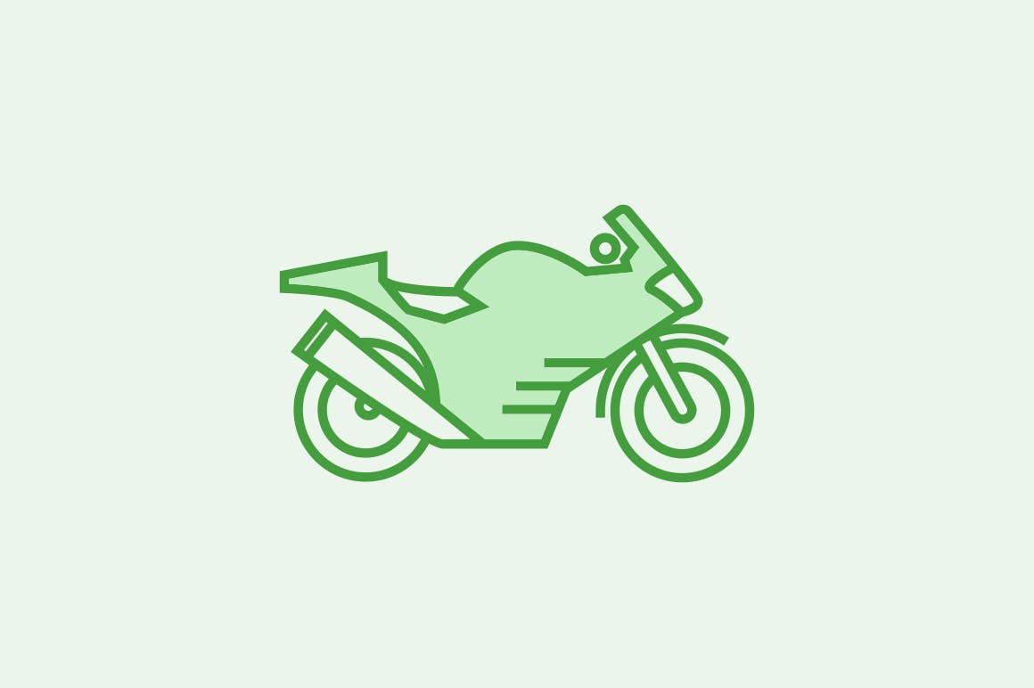 15枚摩托车矢量图标 15 Motorbike Icons插图(3)