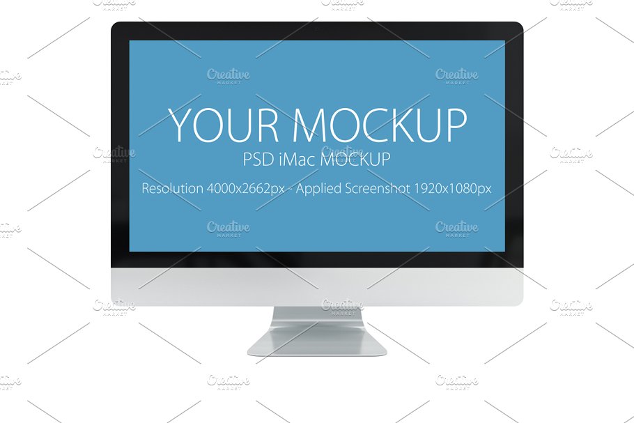 网站产品设计iMac样机展示模型 PSD  iMac mockup插图(1)