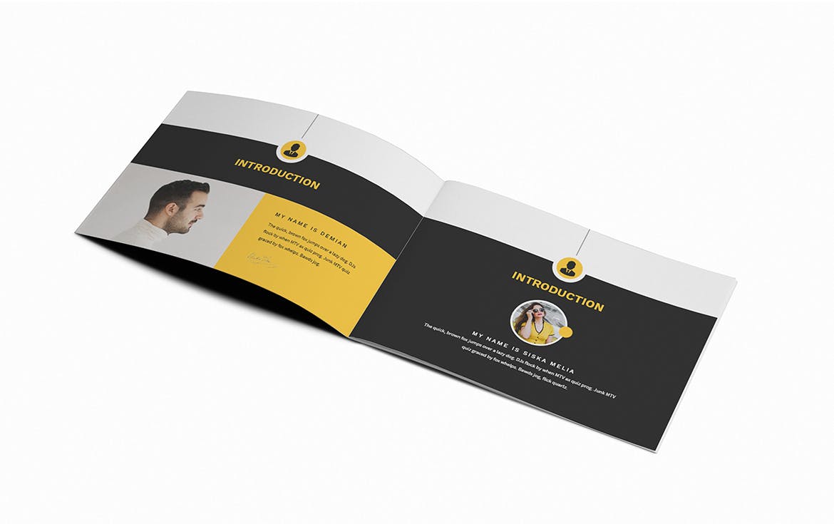 顶尖人才A5横版个人简历画册设计模板 Atery Resume CV A5 Brochure Template插图(3)