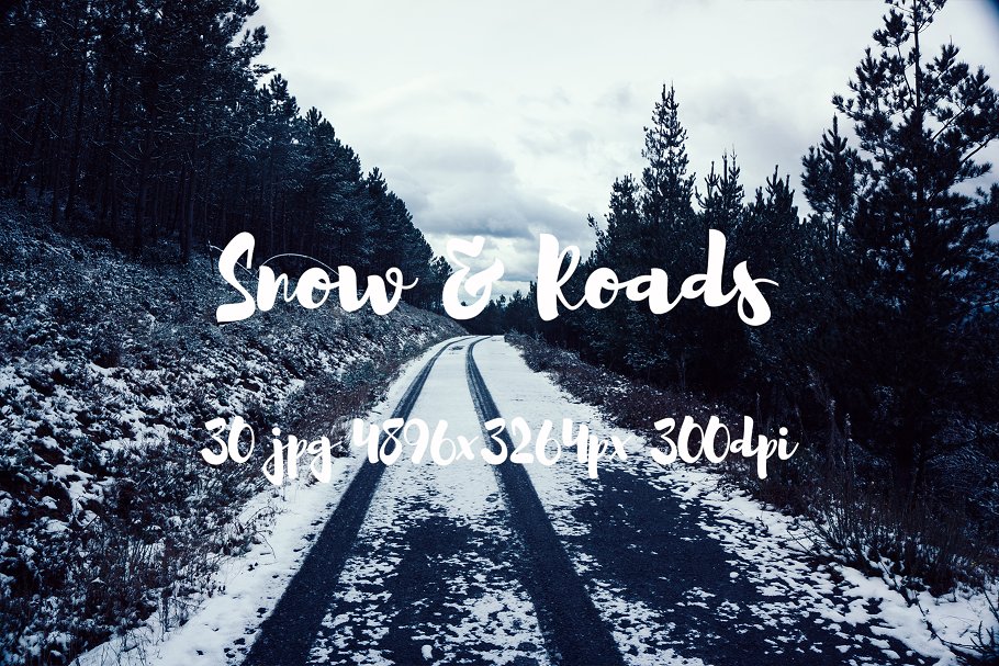 欧洲冬天雪景乡村公路高清照片素材 Snow and Roads photo pack插图(15)