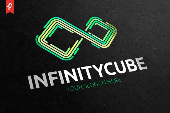无限立方体图形Logo模板 Infinity Cube Logo插图