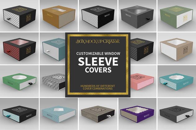超级礼品盒包装盒样机合集 Box Mockup Creator – Square Box Edition插图(7)