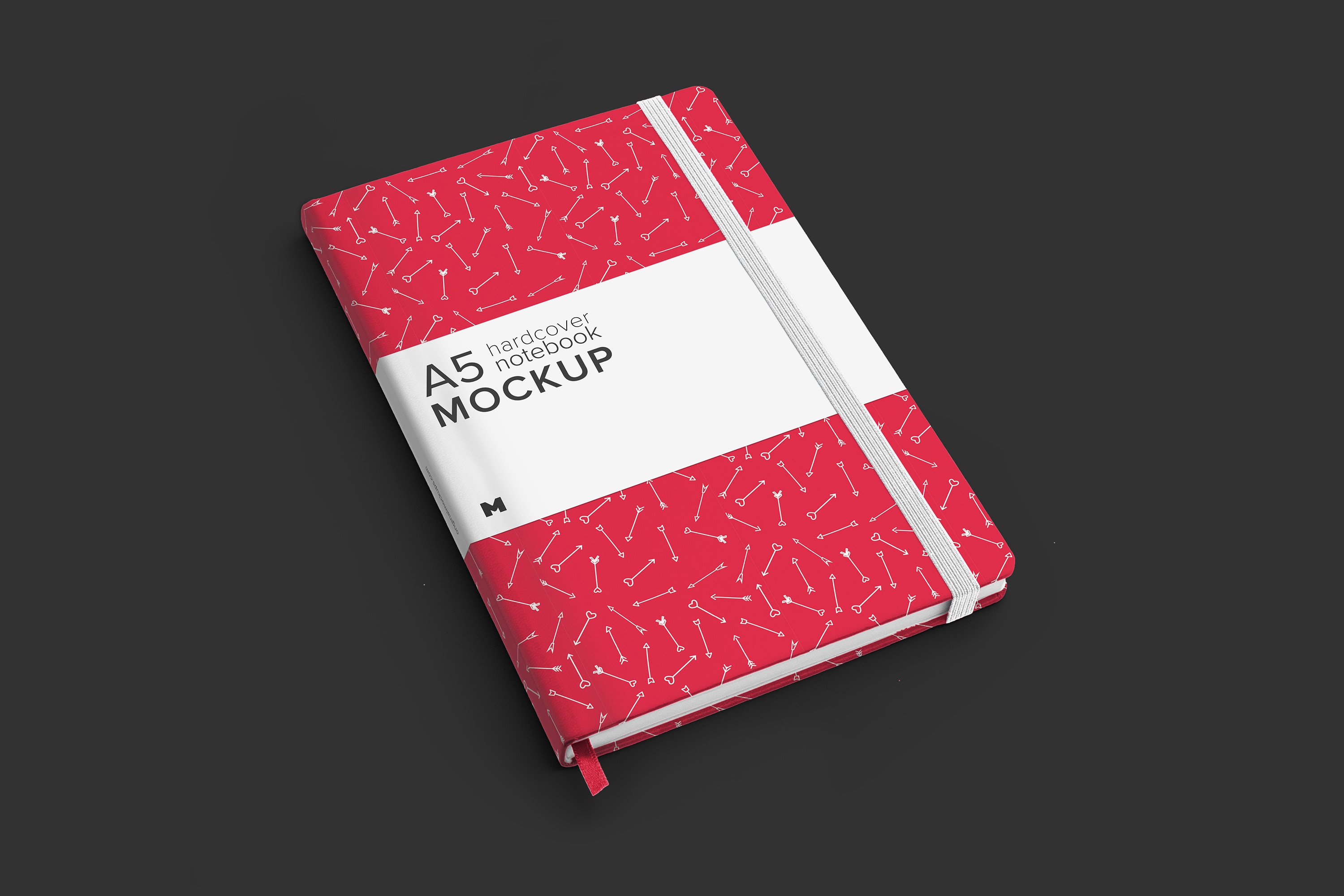 A5精装笔记本/记事本外观设计样机模板01 A5 Hardcover Notebook Mockup 01插图(3)
