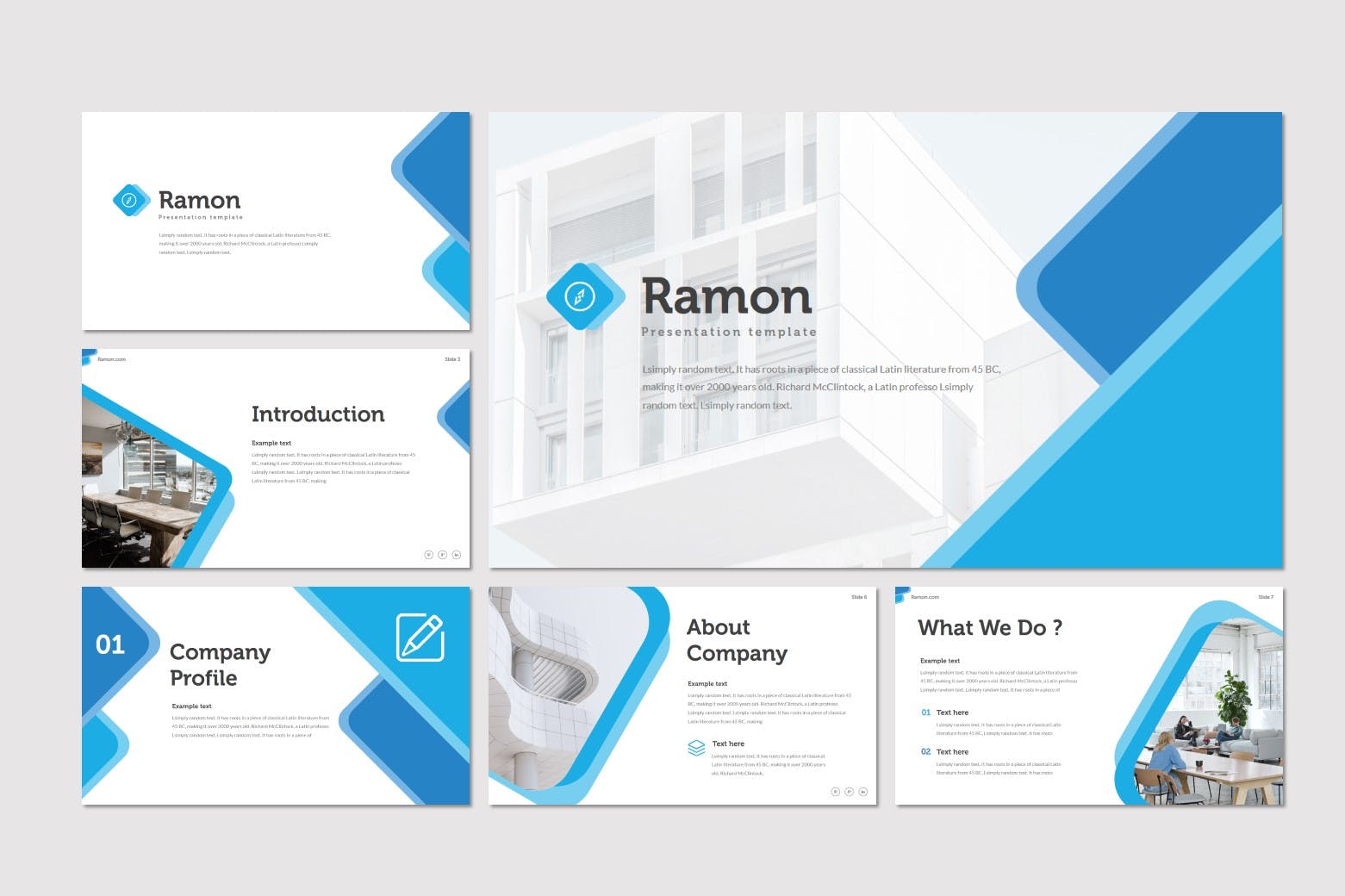 创意产品设计工作室/设计公司谷歌幻灯片模板 Ramon – Google Slides Template插图(1)