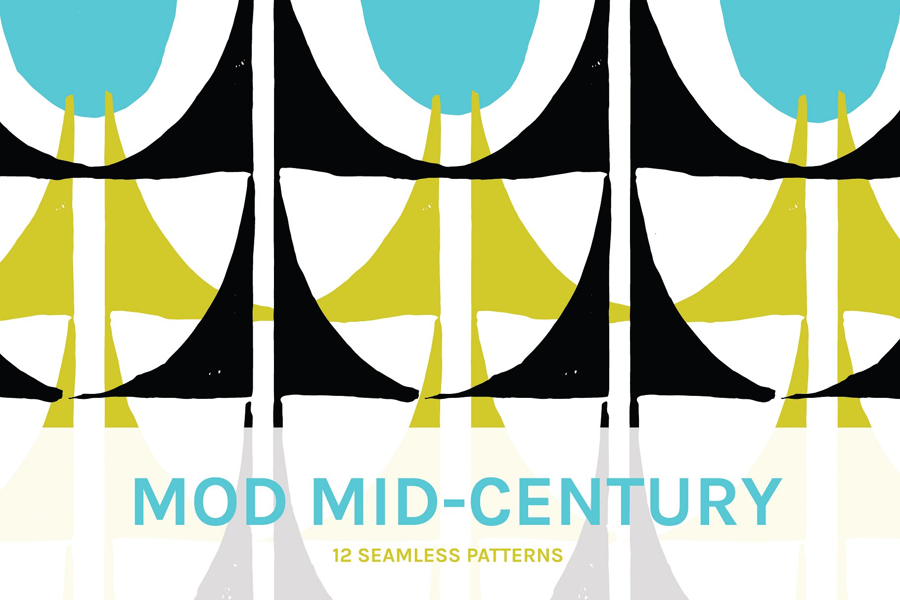 世纪中期艺术风格图案无缝纹理 Mod Mid Century | Seamless Patterns插图
