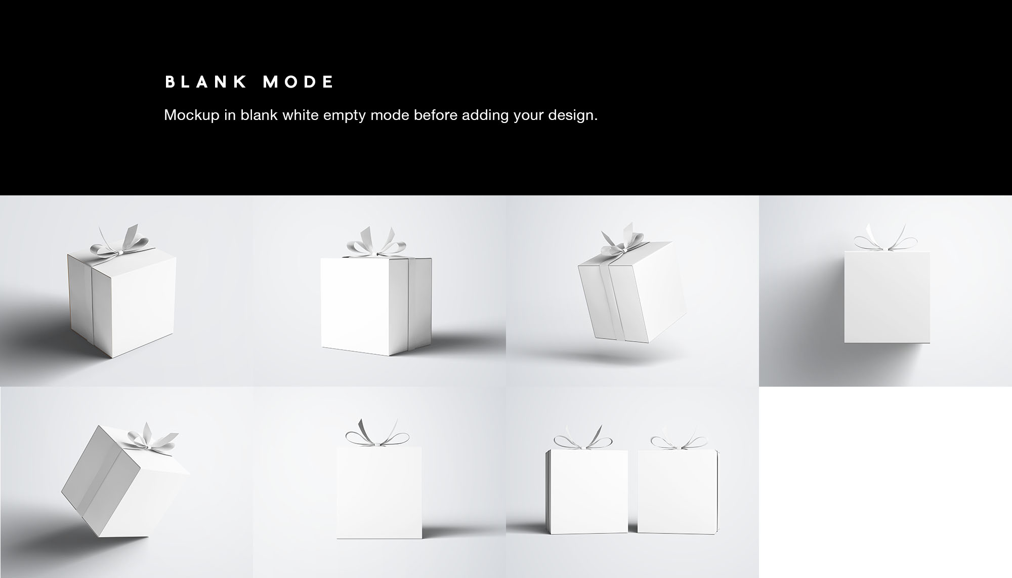 礼品包装盒设计效果图样机 Gift Box Mockup插图(9)