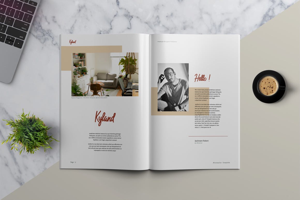 时装/摄影/设计主题杂志&作品集设计模板 KYLAND – Magazine & Portfolio Template插图(2)