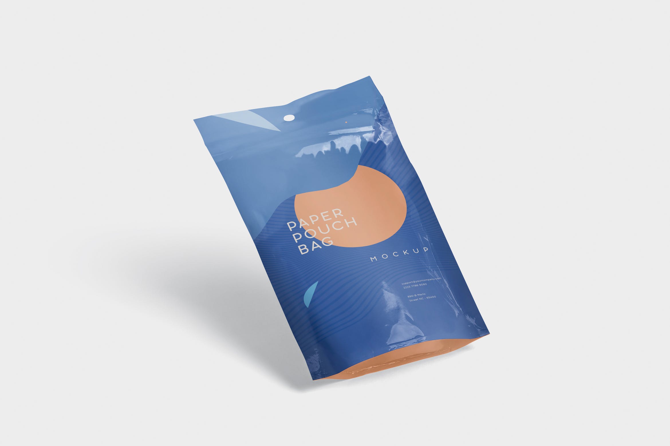 小尺寸零食包装纸袋设计图样机 Paper Pouch Bag Mockup in Small Size插图