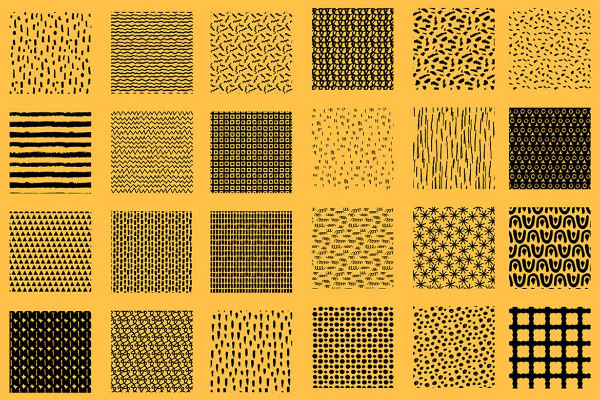 AI手绘插画必备的50个笔刷&60种图案纹理 Patts Brush Collection for Adobe Illustrator插图(7)