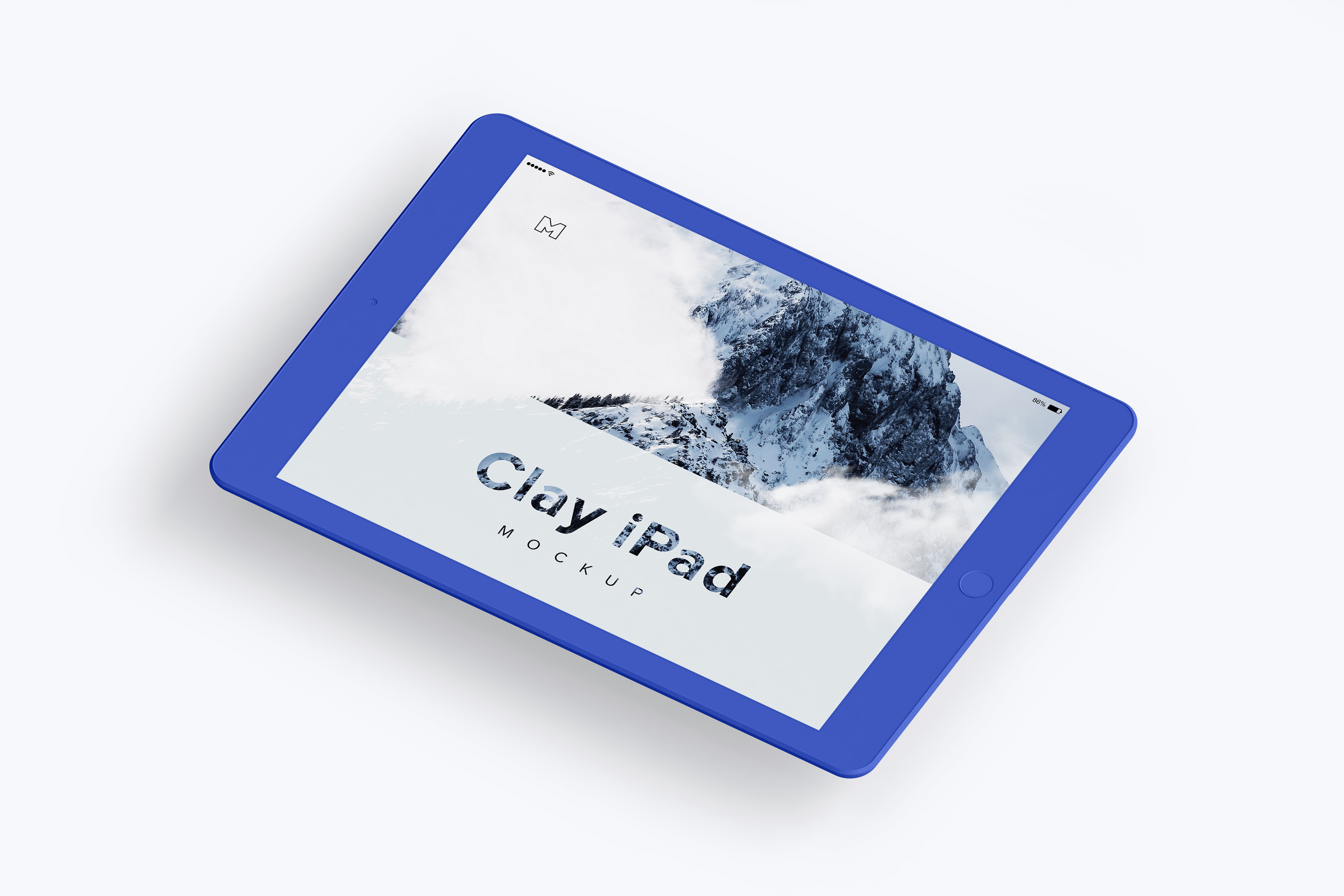 iPad平板电脑屏幕界面设计图样机模板02 Clay iPad 9.7 Mockup 02插图(3)