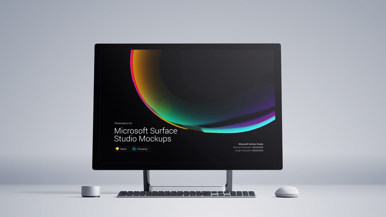 超级主流桌面&移动设备样机系列：微软一体机 Surface Studio 样机&场景 [兼容PS,Sketch;共3.83GB]插图(7)