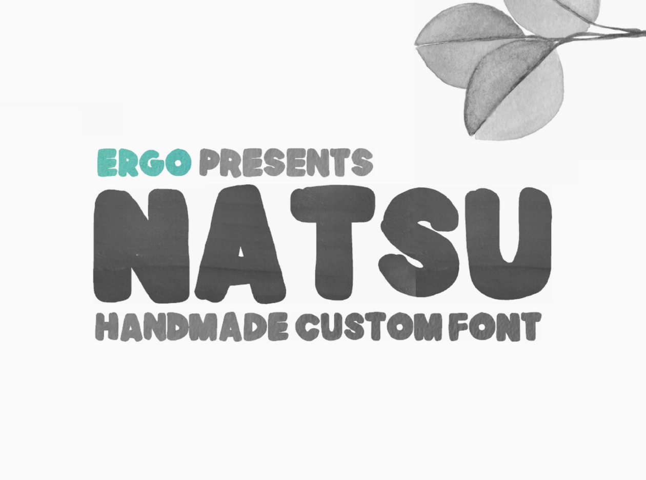 英文正楷笔刷画笔字体 Natsu Free Font插图