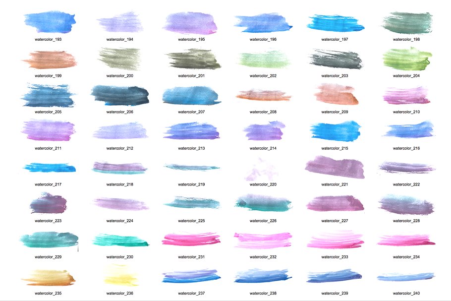400种风格水彩创意纹理 Watercolor 400 png textures插图(6)