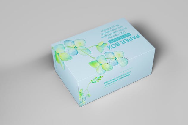 纸巾盒面巾纸盒包装样机15 Paper Box Mockup 15插图(9)