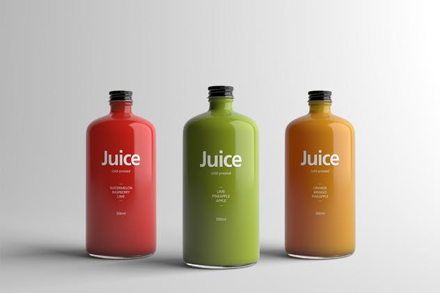 果汁玻璃瓶外观设计样机模板 Juice Bottle Packaging Mock-Up插图(15)