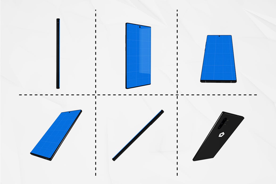三星智能手机Note 10多角度预览样机模板 Note10 Kit插图(2)