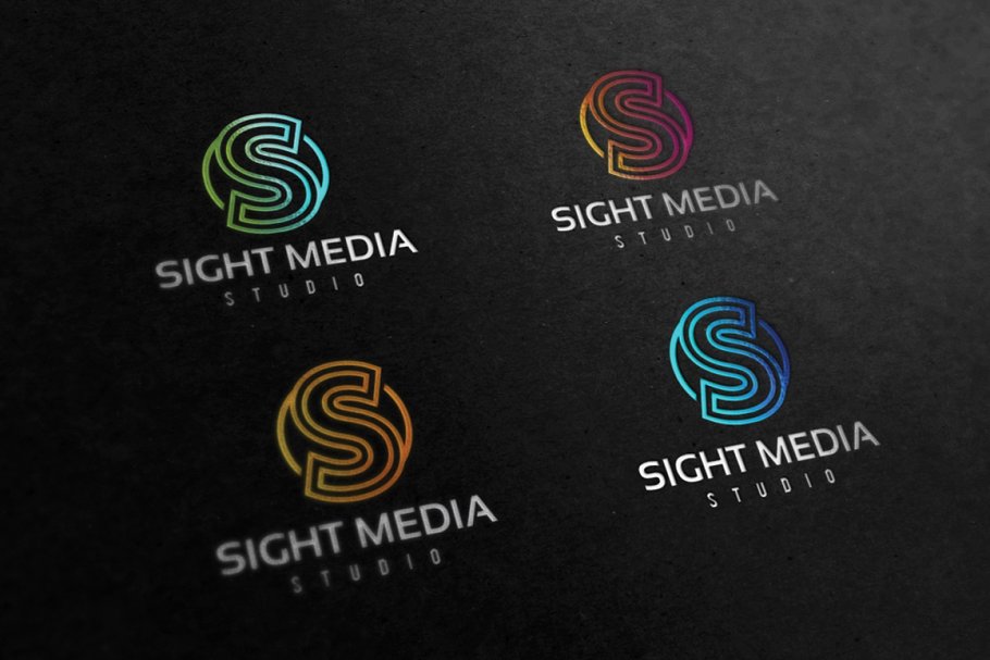 视觉媒体字母S文字Logo设计模板 Sight Media S Letter Logo插图(1)