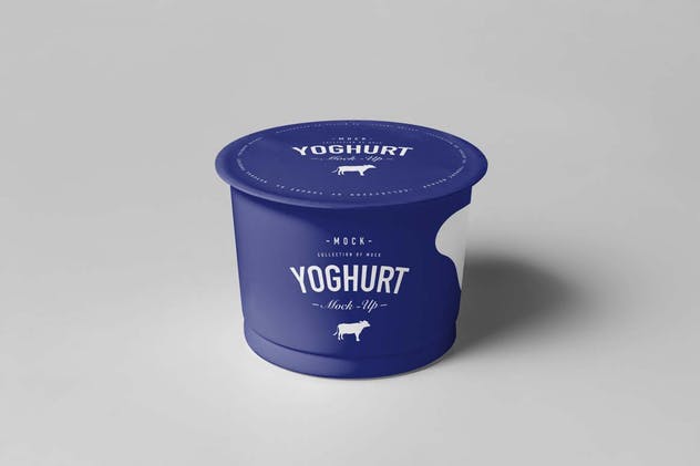 酸奶杯样机模板3 Yoghurt Cup Mock-up 3插图(3)