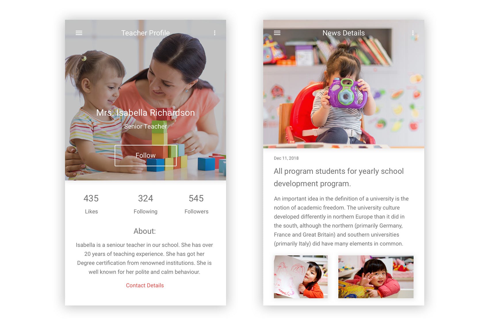 学前教育/幼儿园APP应用UI设计套件Figma模板 Balak – Kindergarten & Pre-school Figma UI Kit插图(3)