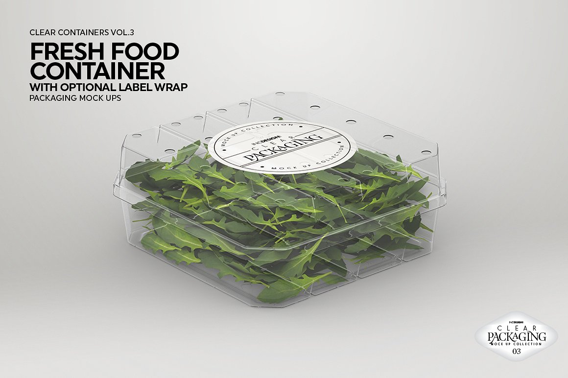 清新的新鲜食品容器样机展示模版mockups插图(2)